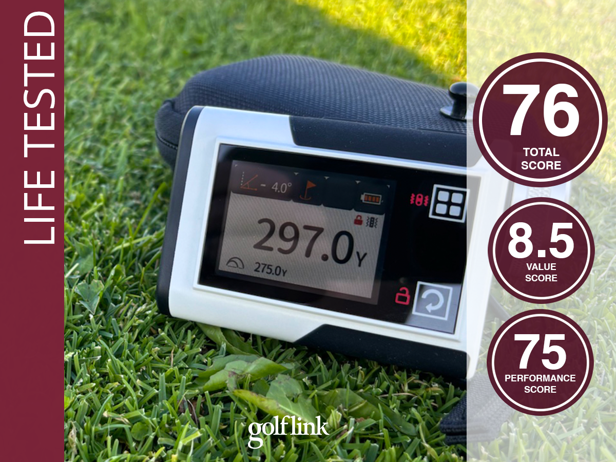 Cigman 1200-Pro during GolfLink testing with performance scores