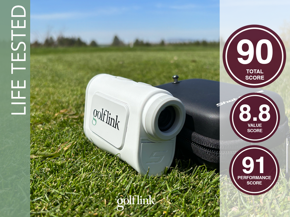 Shot Scope Pro X during GolfLink testing with testing scores