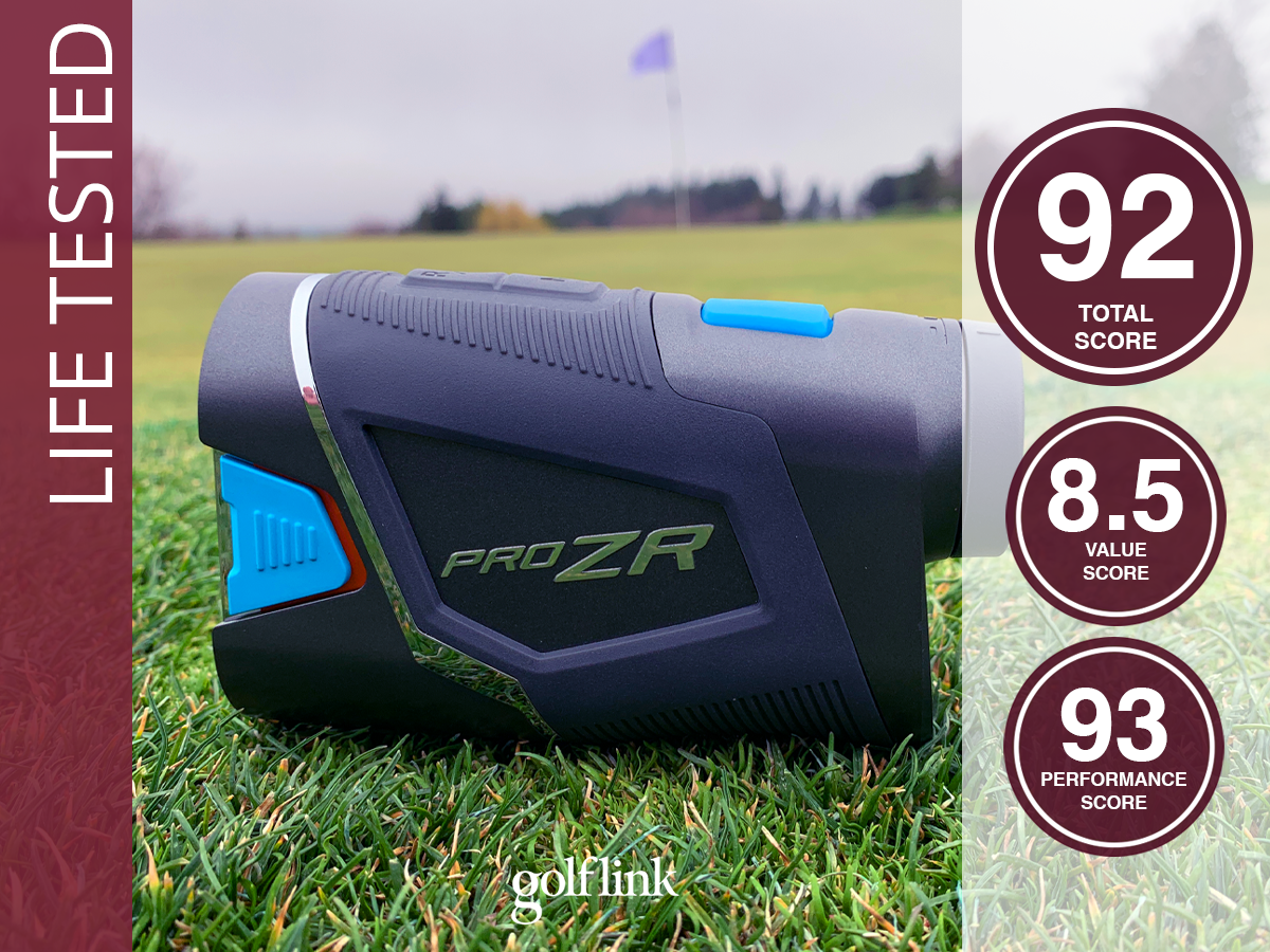 Shot Scope Pro ZR during GolfLink testing with performance scores