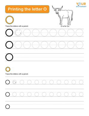 tracing the letter o worksheet