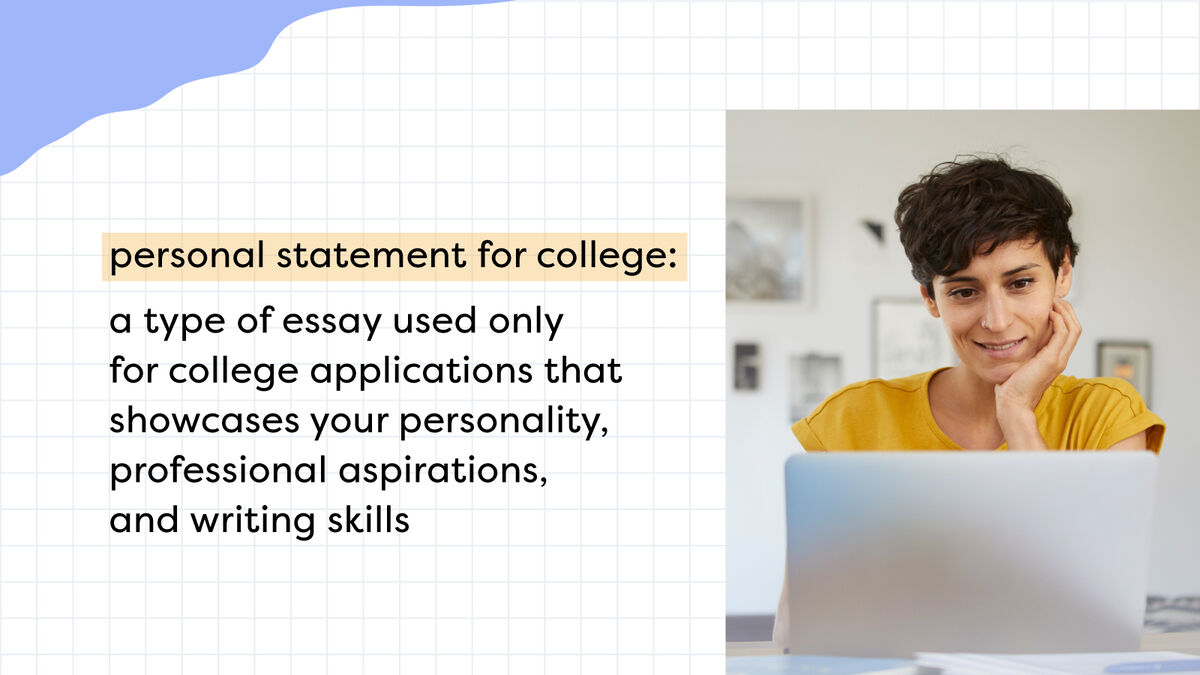 how do you format a personal statement for college