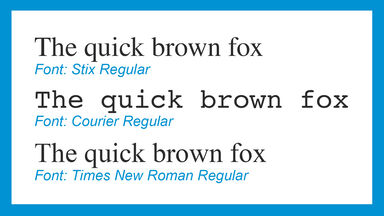 Differences between fonts