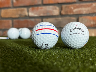 Callaway Chrome Tour X 2026 golf balls during GolfLink testing