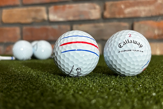 Callaway Chrome Tour X 2026 golf balls during GolfLink testing
