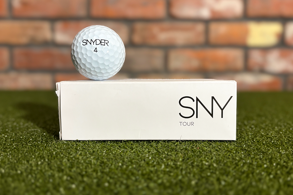 Snyder Tour golf ball during GolfLink testing