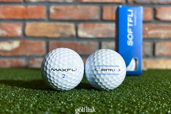 Maxfli Softfli golf ball during GolfLink testing