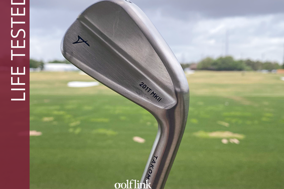 Takomo 201T MKII irons during GolfLink testing