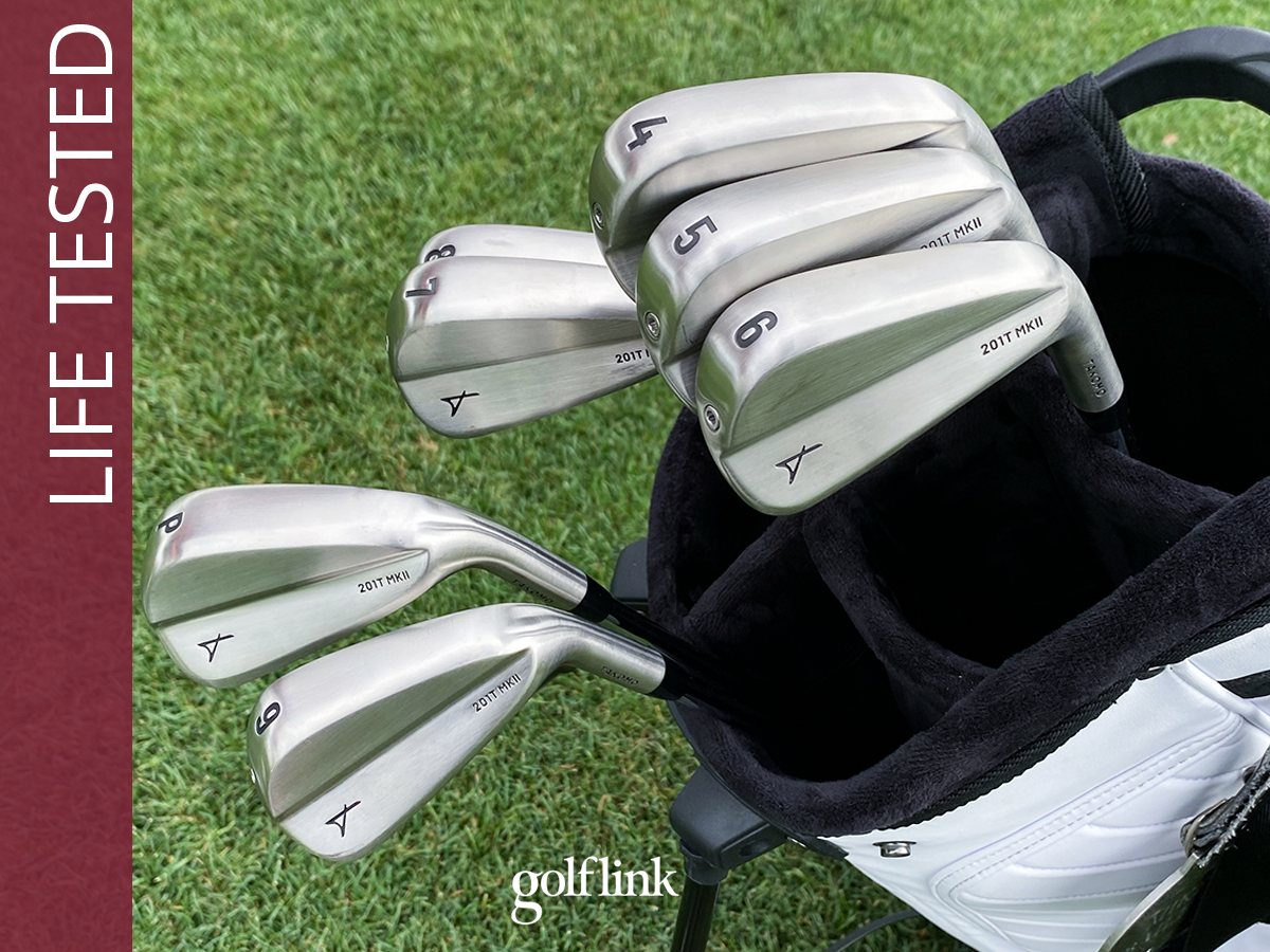Takomo 201T MKII irons during GolfLink testing