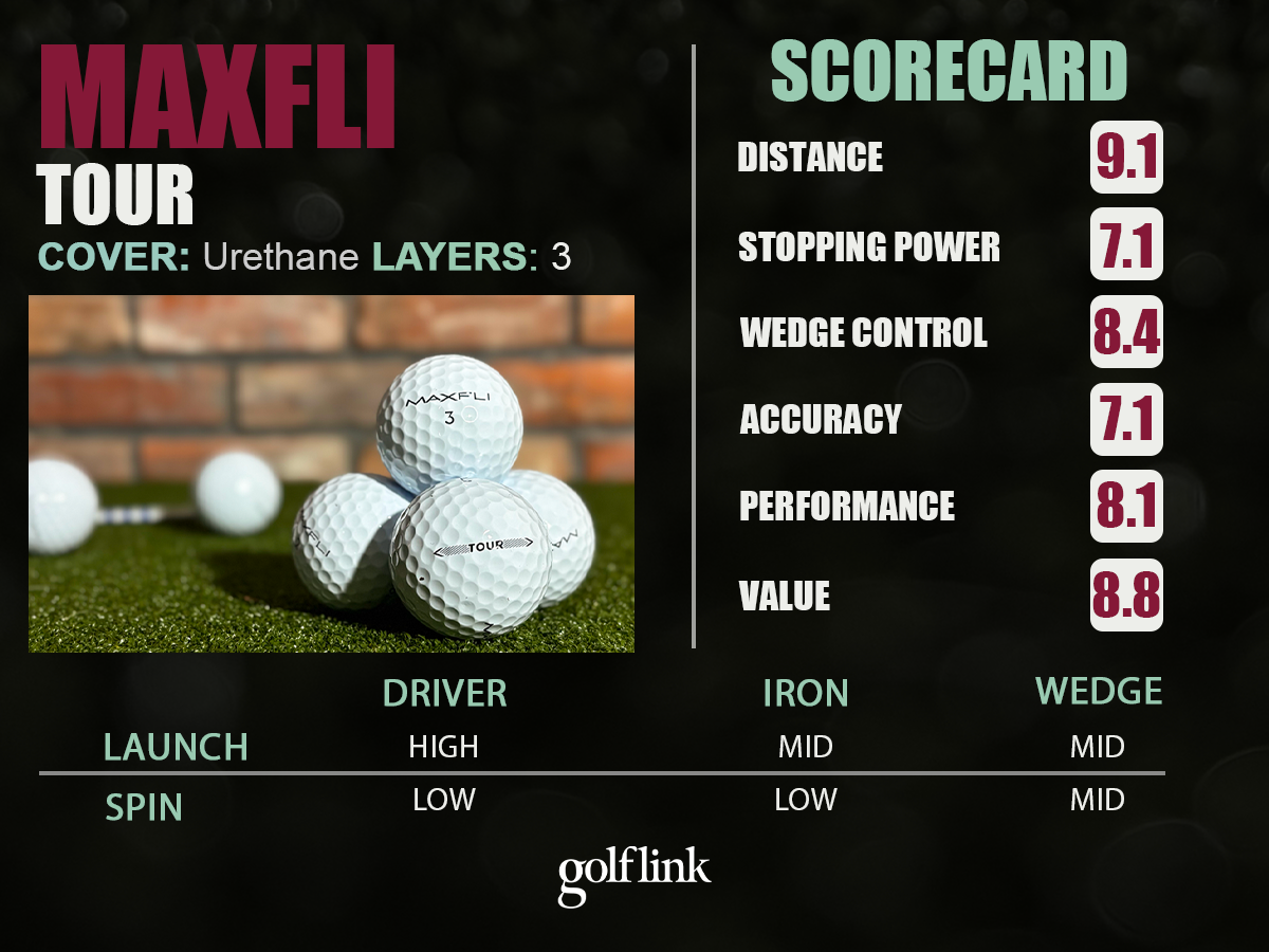 Maxfli Tour golf ball profile