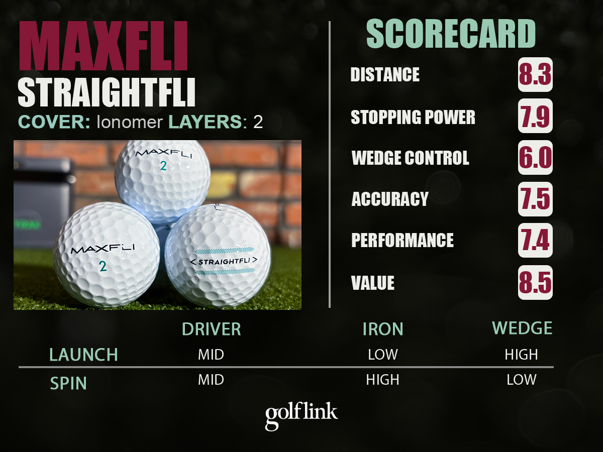 Maxfli Straightfli golf ball profile