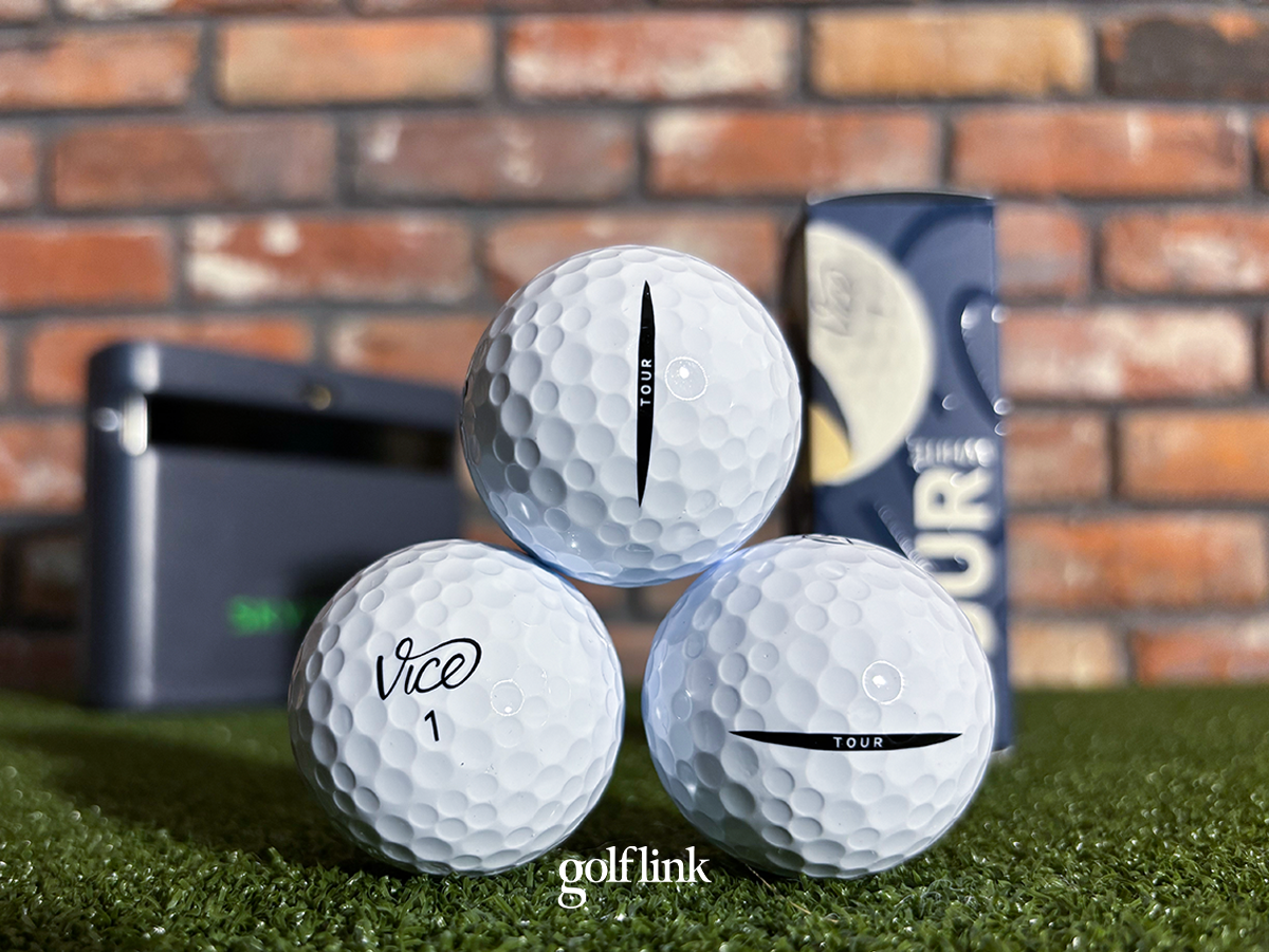 Vice Tour golf ball during GolfLink testing