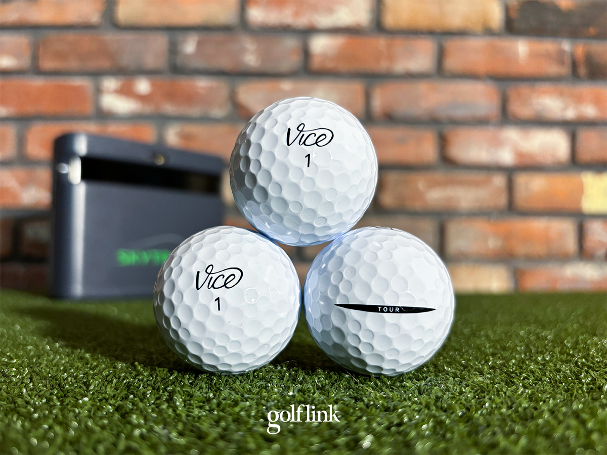 Vice Tour golf ball during GolfLInk testing