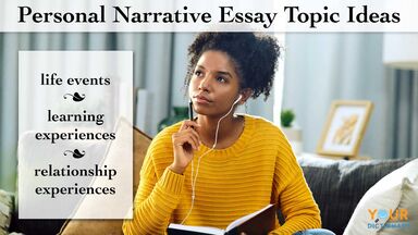 woman considering topics for personal narrative essay