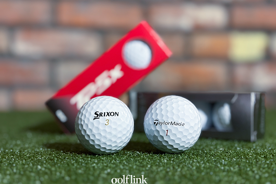 TaylorMade TP5x vs Srixon Z-Star Diamond during GolfLink testing
