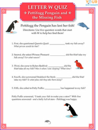 letter W quiz