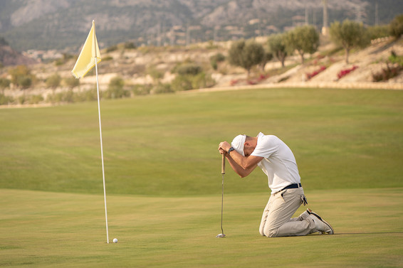 Frustrated golfer