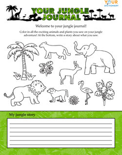 jungle journal worksheet