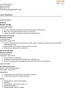 Resume Writing Examples With Simple Effective Tips