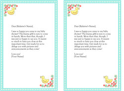 blue baby shower thank you notes