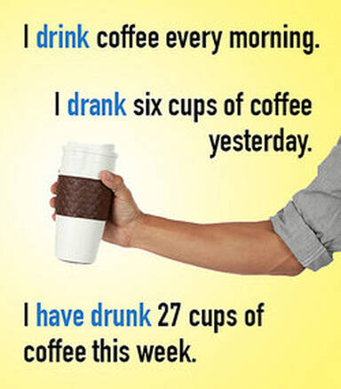 Man holding coffee cup as what is an irregular verb Man holding coffee cup as what is an irregular verb