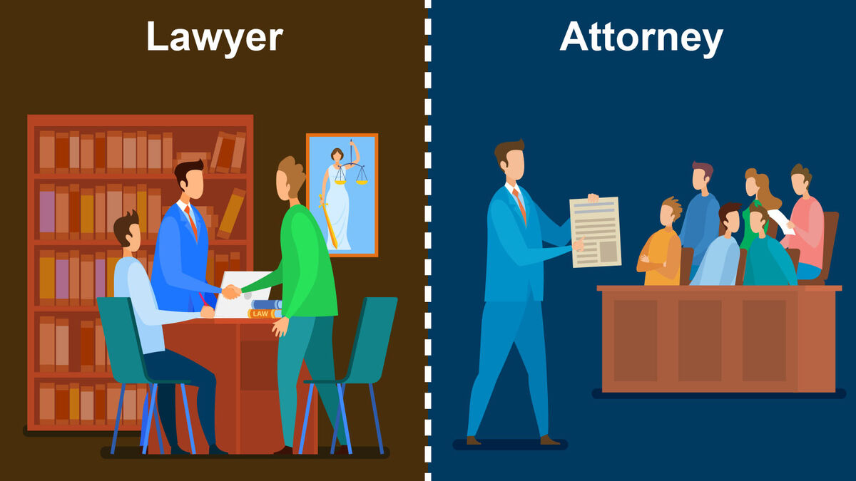 difference between lawyer and attorney