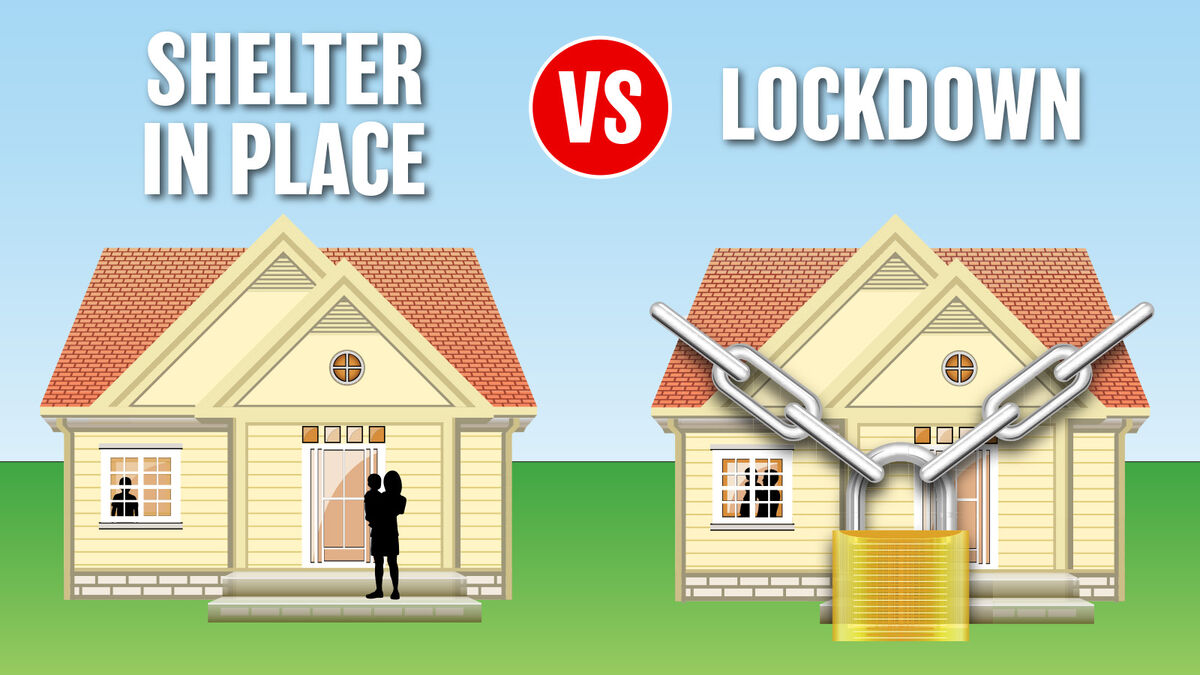Shelter in Place VS Lockdown example