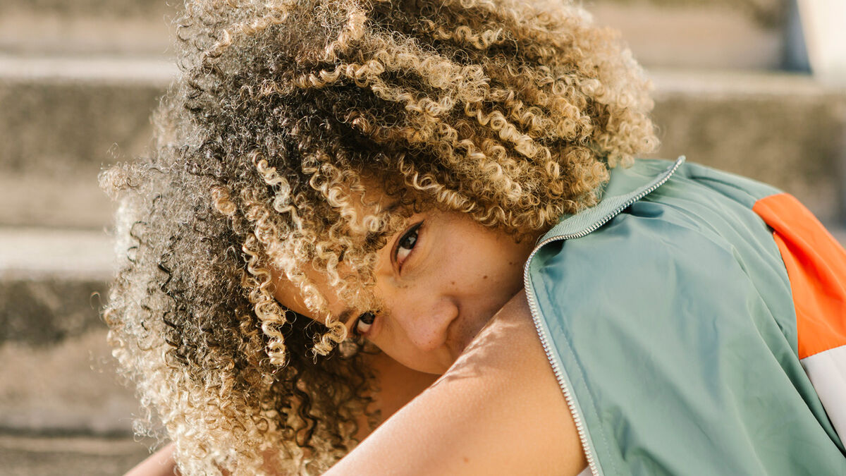 Messy Soft Curly Hair(Blue Black)