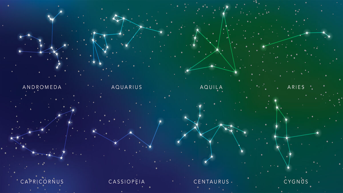 Star constellations in night sky