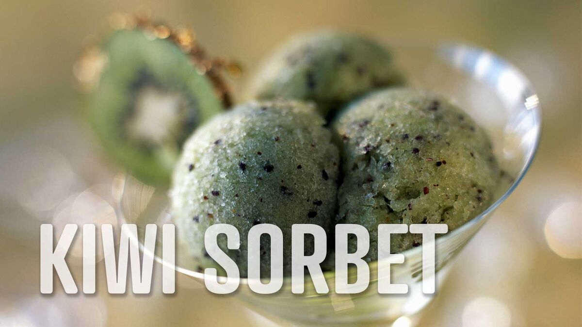 foods that start with K kiwi sorbet