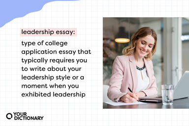definition of "leadership essay" that is restated in the article