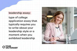 definition of "leadership essay" that is restated in the article