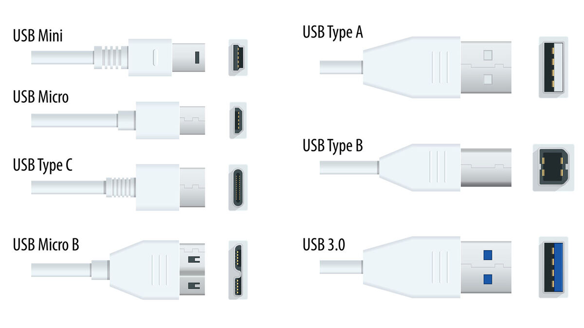 computer parts usb ports for cables