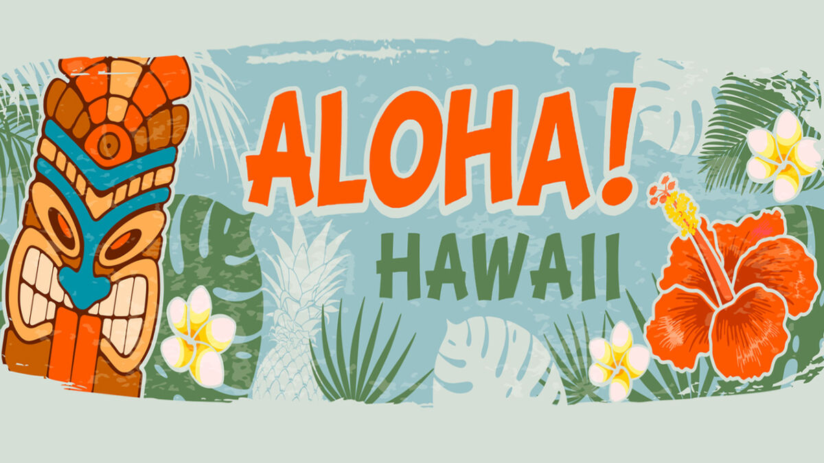 aloha word clipart