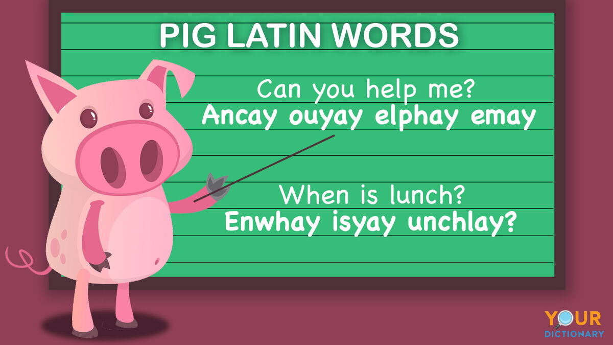 how to speak pig latin words