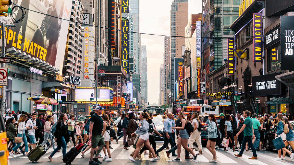 crowd of people in New York city