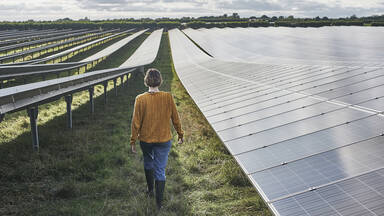 Example solar energy solar panel farm