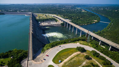 Hydroelectric Energy example Mansfield Dam Texas