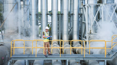 Renewable energy example geothermal power station