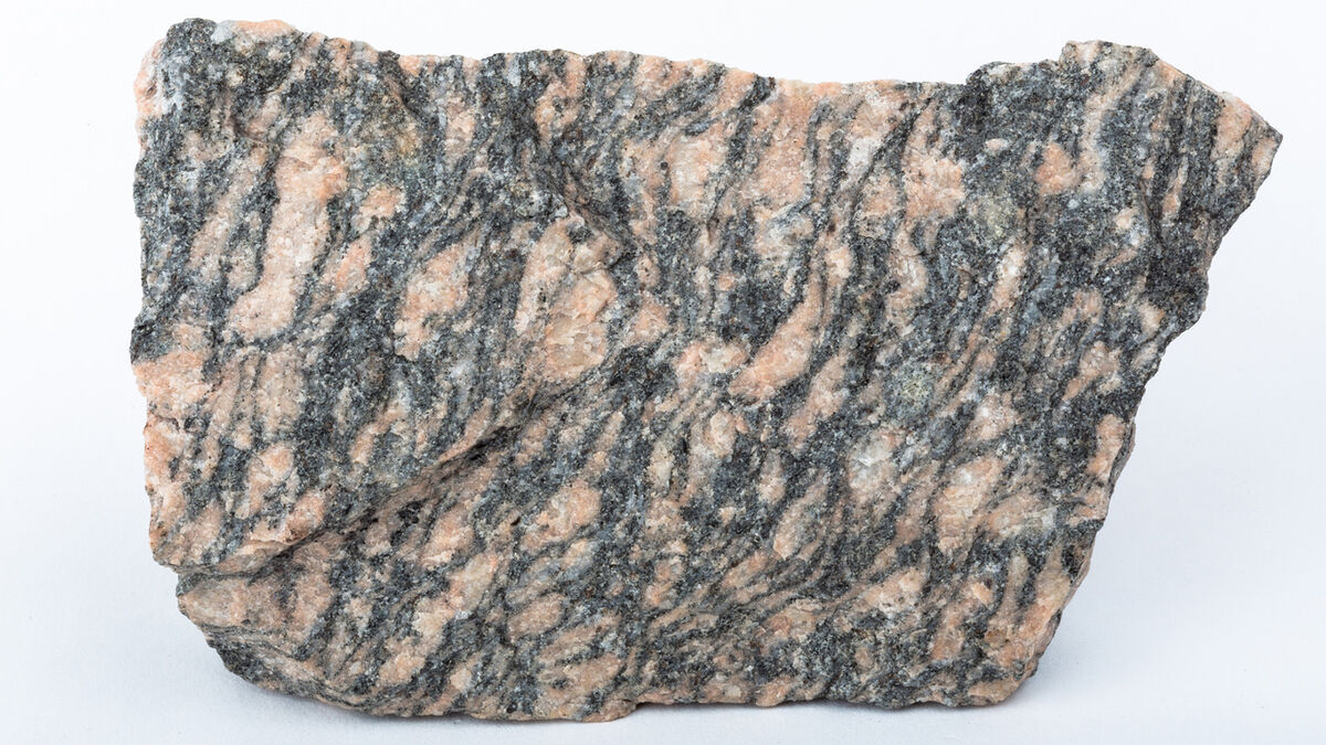 Foliated Metamorphic gneiss rock