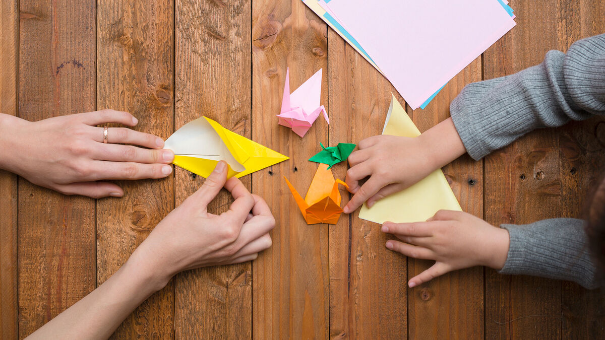 folding origami animals with paper sheets