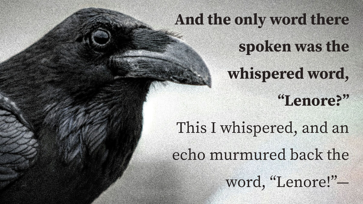 the raven poem anastrophe