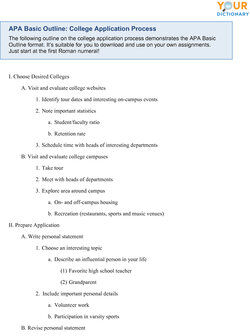 Apa Outline Format Examples And Guide