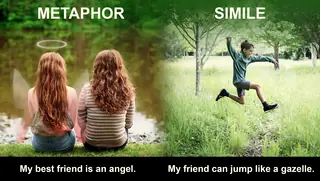 difference between metaphor and simile example