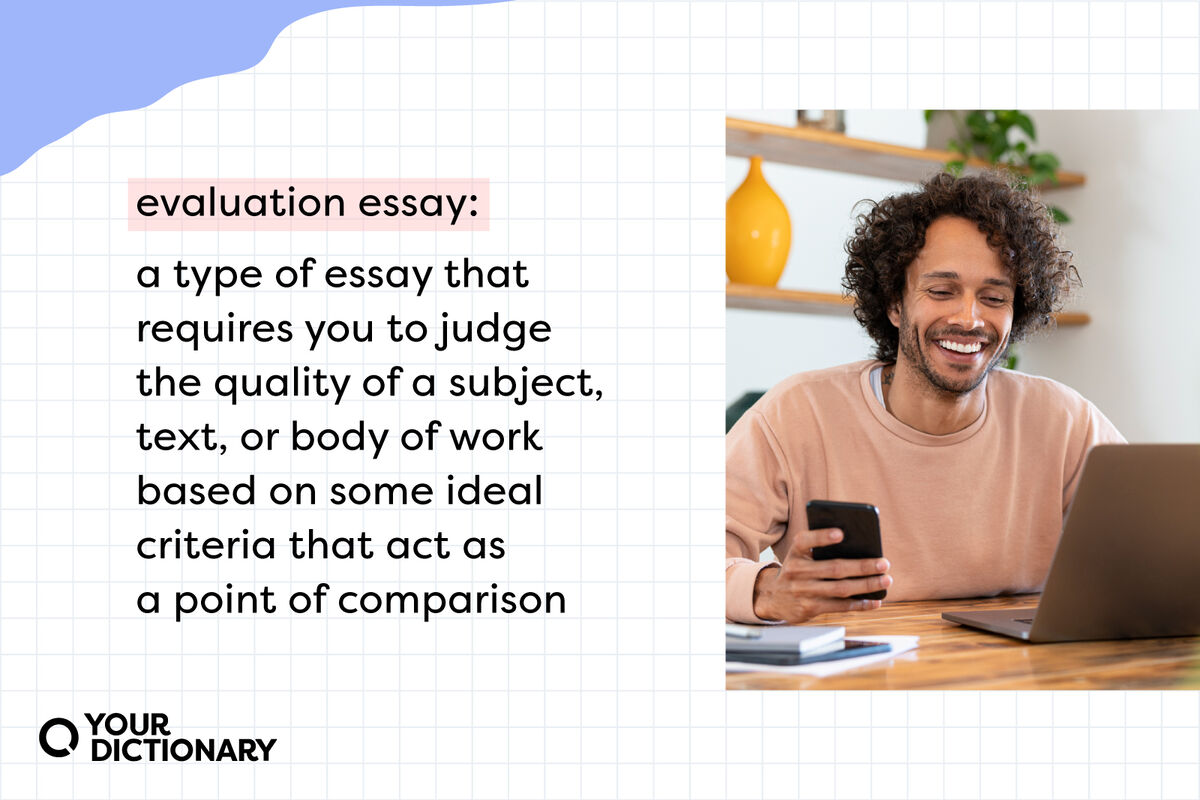 the definition of evaluation essay from the article