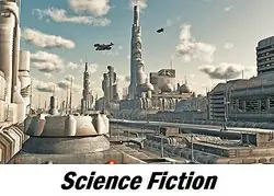 A fictitious city in science fiction as examples of genre