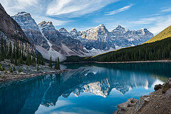 Mountains and a lake as examples of geography terms