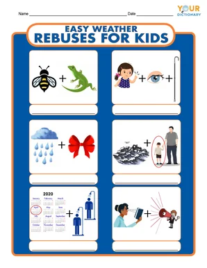 easy weather rebuses for kids