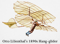 Otto Lilienthal's hang glider as examples of irony in history