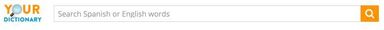 spanish dictionary search box