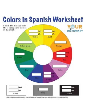 colors in spanish worksheet